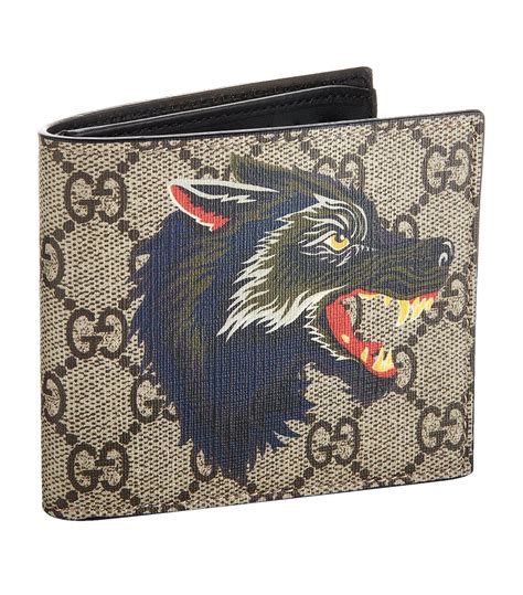 gucci wolf mens wallet|gucci zip around wallet small.